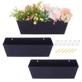 Holensun wall hanging planter 16-inch black with durable metal construction.
