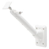 Holicfun universal wall mount in white securing solar panels on a flat surface.