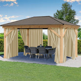 HolidayIdeas rod-pocket outdoor curtains provide easy installation and privacy for balconies.