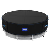 Holiwei round pool cover with reflective strips for safer nighttime visibility