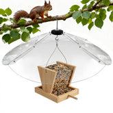 Holoith 24 inch squirrel baffle umbrella shields seeds from rain