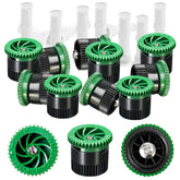 HolyMaji 10-piece variable arc nozzle pack for lawn irrigation.