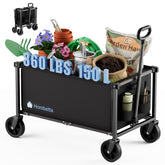 HOMBETTA collapsible wagon folds flat for easy storage and quick transport.