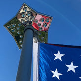Home Deputy Solar Star Flag Light with star design provides bright flag coverage day and night.
