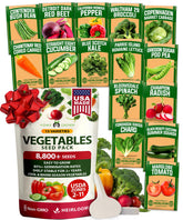 HOME GROWN seed vault collection showing 15 varieties for year-round home gardening