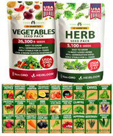 HOME GROWN 70-variety seed package with diverse seeds for planning a thriving home garden.