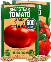 HOME GROWN Beefsteak seeds pack shot for a generous harvest.