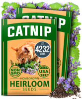 HOME GROWN catnip seeds in a 2-pack ready for indoor or outdoor planting.