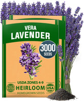 HOME GROWN English Lavender Seeds pack ideal for starting a fragrant indoor or outdoor bed.