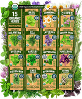 HOME GROWN herb seeds variety pack seed packets for starting an heirloom kitchen garden