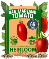 HOME GROWN San Marzano seeds in sturdy packaging for lasting freshness.