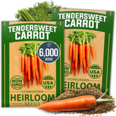 HOME GROWN Tendersweet Carrots seeds pack for home gardens and abundant harvests.