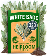 HOME GROWN White Sage seeds seed bag for outdoor planting in sunny, well-drained soil