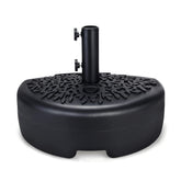 Home Zone Living 40lb half-round base, empty, for easy movement and stability on patios.