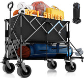 HOMBETTA 52-inch double-decker wagon with extended lower shelf for easy gear transport.