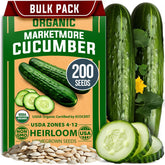 HOME GROWN Marketmore seed packet, beginner friendly and organic.