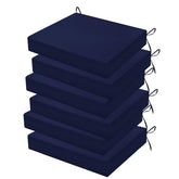 HOMELYSIAN navy blue outdoor chair cushions flatlay showing style and comfort