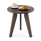 Homenjoy HDPS round outdoor side table top view with weather-resistant finish for outdoors.