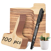 Homenote bamboo plant labels in a 100-piece set for organized gardening.