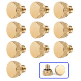 Homenote brass misting nozzle plug front view showing compact rustproof design for outdoor cooling.