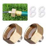 HOMENOTE brass faucet adapters in a 2-pack for drip irrigation use