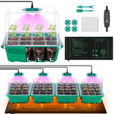 Homiton seed starter tray with grow light supports indoor germination