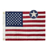 Homissor American flag 12x18 with embroidered stars for outdoor display.