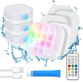 Homly rechargeable submersible light with remote for pool illumination at night