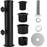 Hompoem umbrella tube base on granite shows sturdy stability for outdoor setups