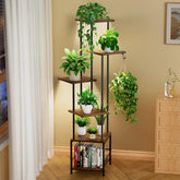 Homsorout plant stand with grow light on top tier promotes healthy indoor greenery