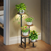 Homsorout plant stand with grow-light top tier for thriving indoor greenery