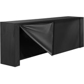Honest Outfitters 8ft firewood rack cover front view protects wood from rain