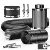 Hon&Guan 4in inline duct fan delivering steady airflow for grow tents.