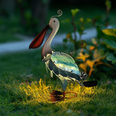 HONGLAND solar pelican statue with glass detail adds daytime charm and nighttime glow.