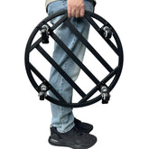 Hongsane 20-inch round plant caddy wheels support a large pot for easy repositioning.