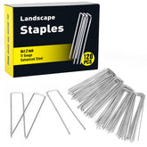 HongWay 120-pack 6-inch garden stakes close-up showing galvanized durability for long outdoor use.