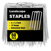 HongWay 60-pack landscape staples secure ground fabric and edging effectively