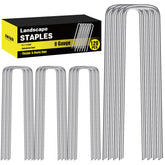 HongWay landscape staples 6-inch pack secures turf and fences effectively.