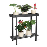Honla metal plant stand top tray with drainage keeps pots secure and dry.
