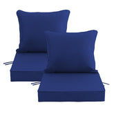Honorbox navy 19x19 cushion with removable cover for easy cleaning.
