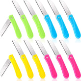 Honoson floral knife folding blade blue for precise garden trimming.