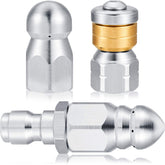 Honoson rotating flat jetter nozzle for powerful debris flushing