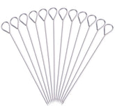 HONSHEN 8 inch stainless steel skewers for grilling and reuse.