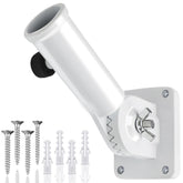 HOOPLE flag pole holder mounted on exterior wall for sturdy outdoor display
