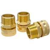 Hooshing brass adapter 3/4 GHT to 3/4 NPT ensures secure, leak-free hose connections.