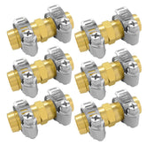 Hooshing brass hose repair connector links standard three-quarter inch hoses for seamless extension.