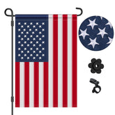 HOOSUN embroidered USA flag with stars for durable garden display
