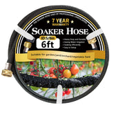 Hopegiver soaker hose 6ft with solid brass connector for leak-free watering.