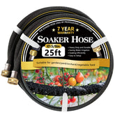 Hopegiver soaker hose with brass connector for leak-free watering.