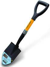 HORIJUNKE shovel with round head and 27-inch reach for precise digging in tight spaces.